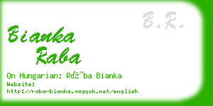 bianka raba business card